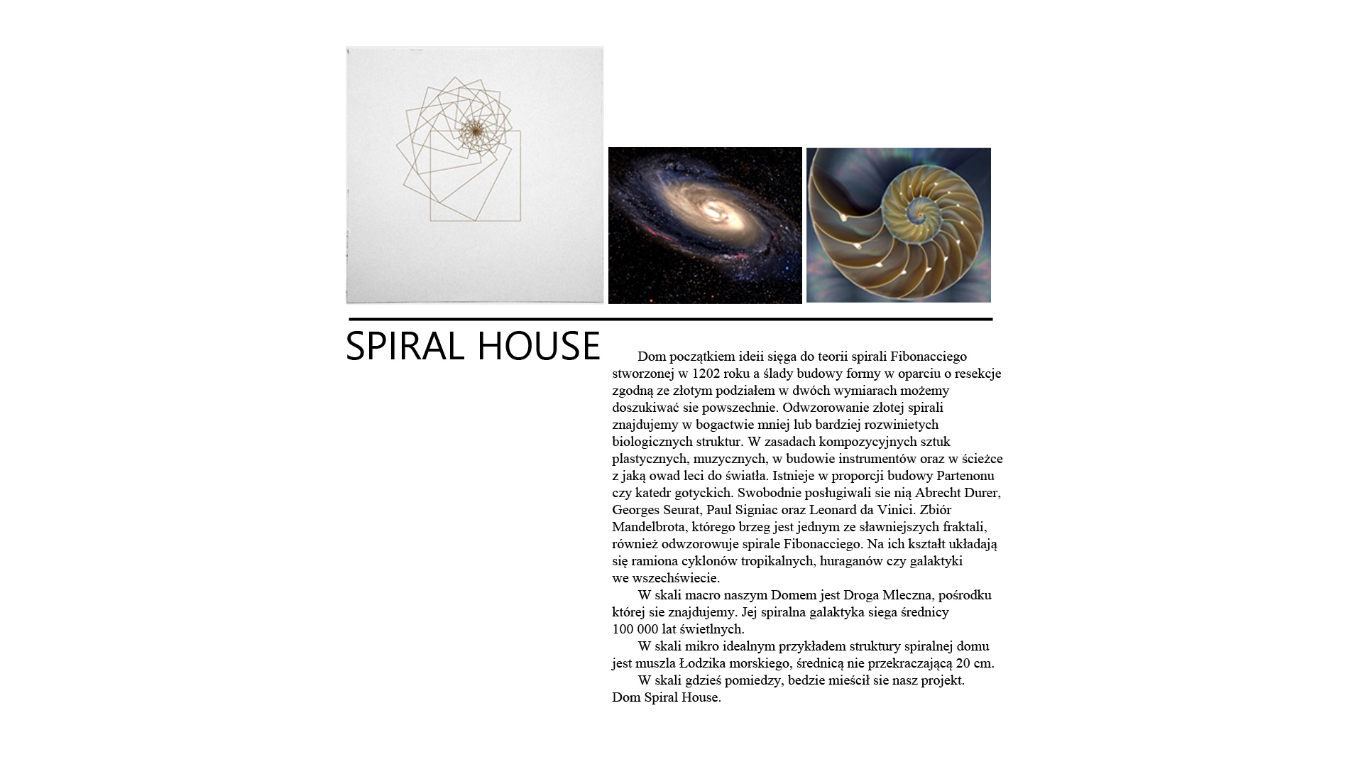 Spiral House - opis