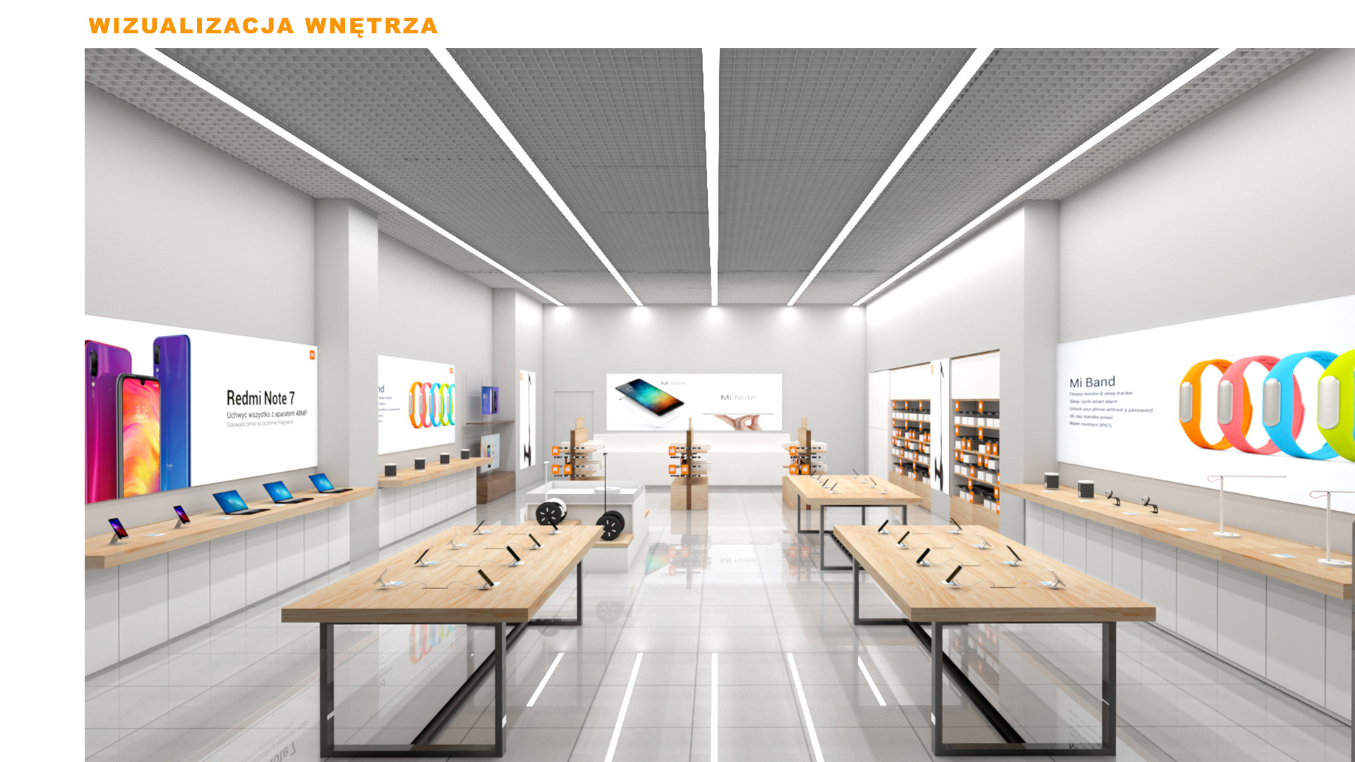 Mi-Store - Rzeszów - Galeria Rzeszów - wizualizacja wnętrza