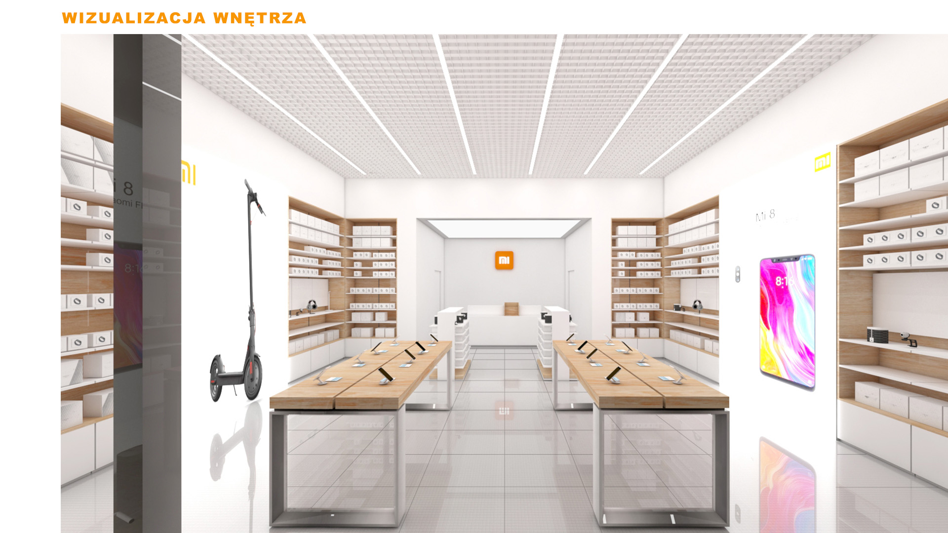 Mi-Store - Czeladź - Centrum Handlowe m1 - wizualizacja wnętrza