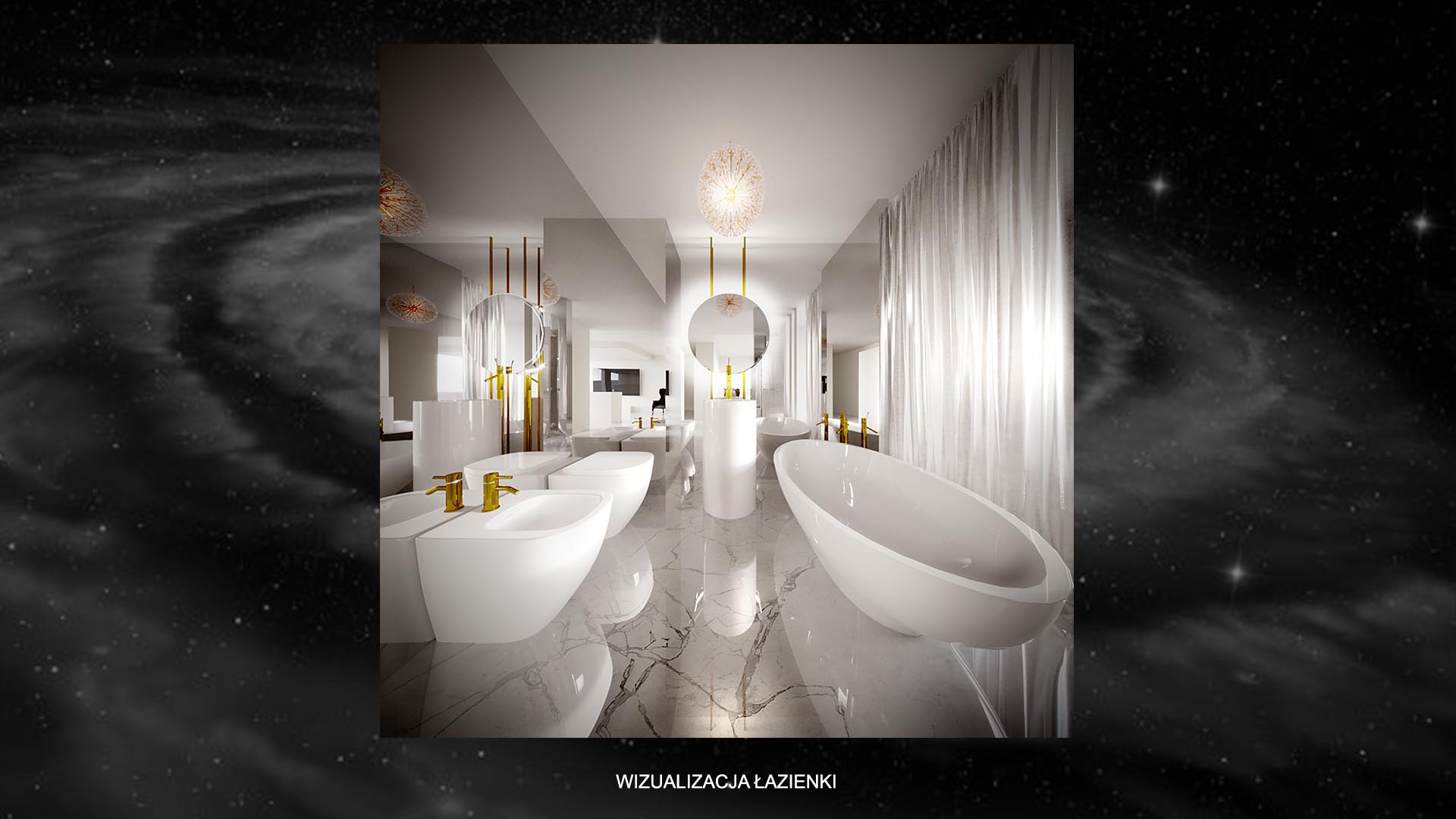 Apartament kometa - wizualizacja łazienki