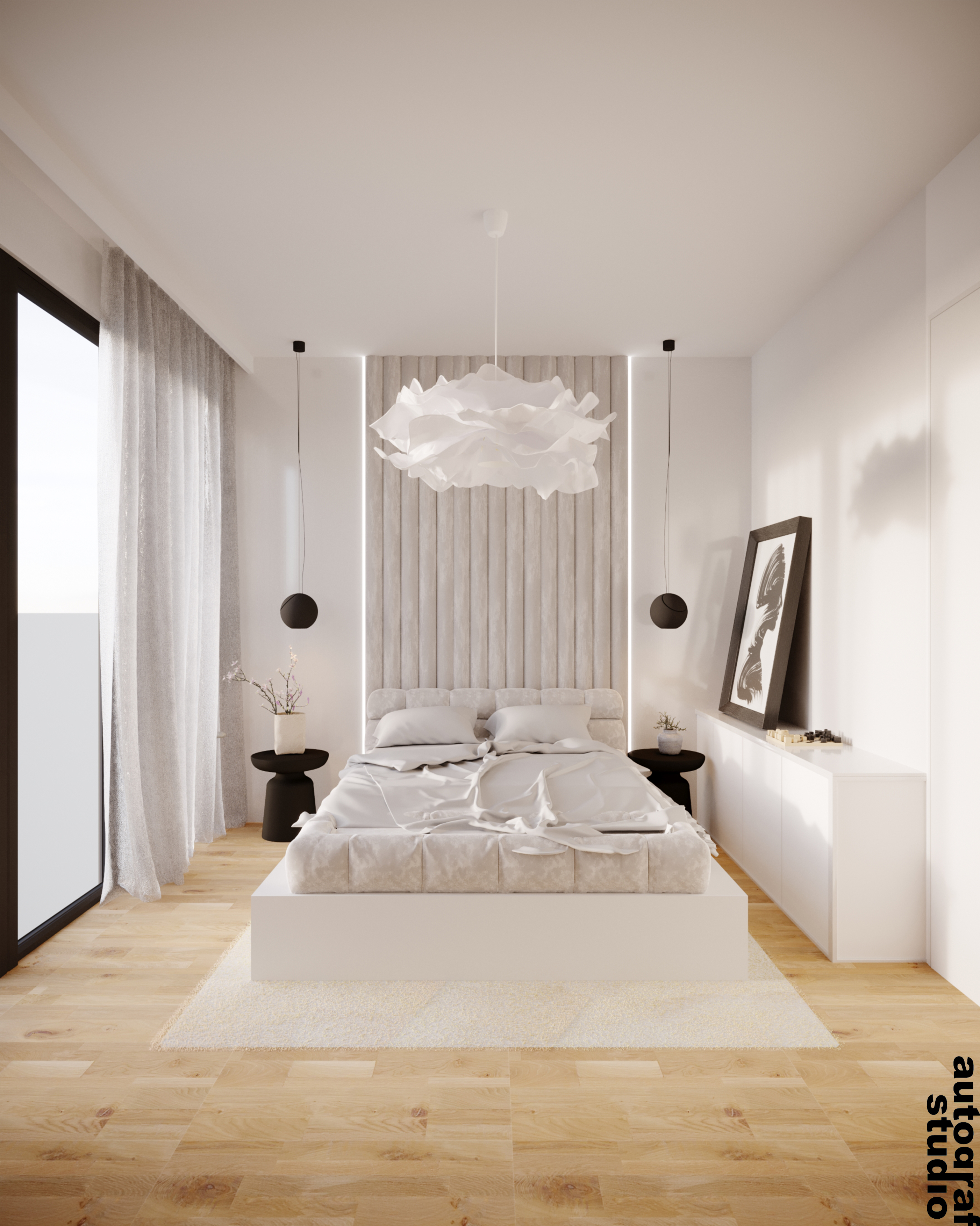 Apartament Wizjonerów - wizualizacja sypialnia 1